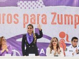 Evelyn Salgado pone en operación Transporte Violeta en Zumpango del Río.