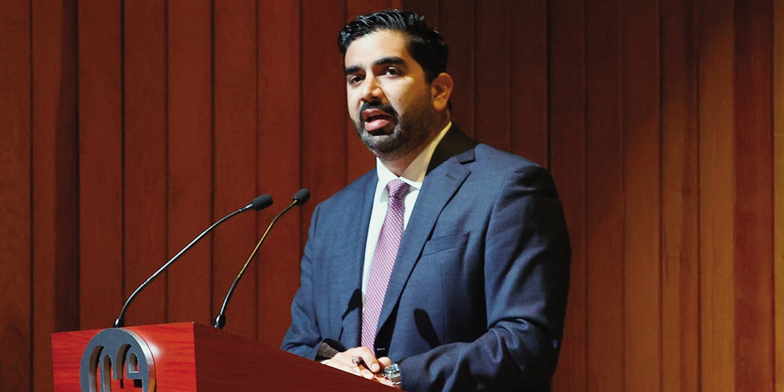 El director general de Nafin y Bancomext, en un evento el pasado 25 de febrero