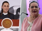 Presidenta Claudia Sheinbaum (izq.) aseguró que la consejera presidenta del INE, Guadalupe Taddei (der.), "entendió mal" la propuesta de revisión de antecedentes a candidaturas.