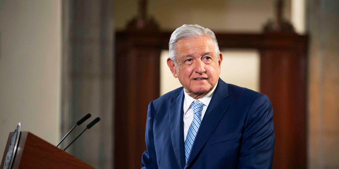 El Presidente Andrés Manuel López Obrador, en conferencia de prensa.