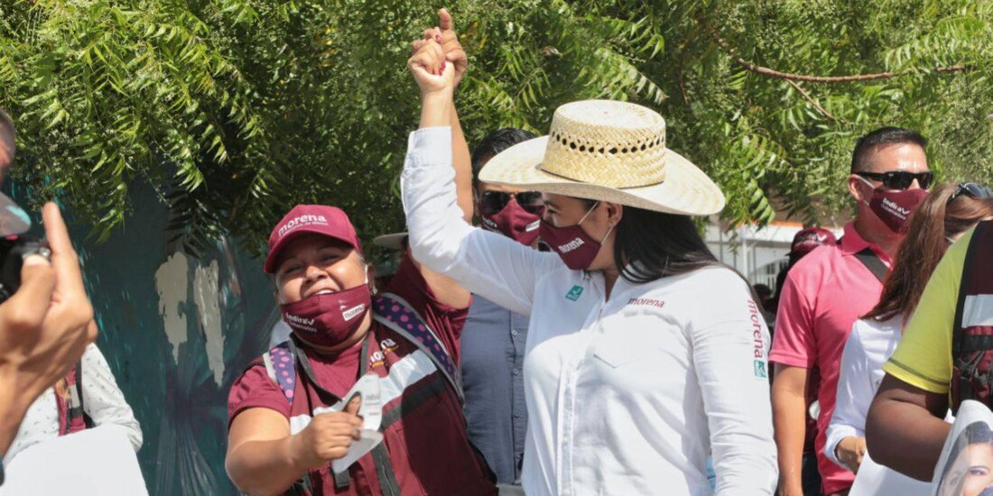 Indira Vizcaíno, candidata de Morena y Nueva Alianza a la gubernatura de Colima