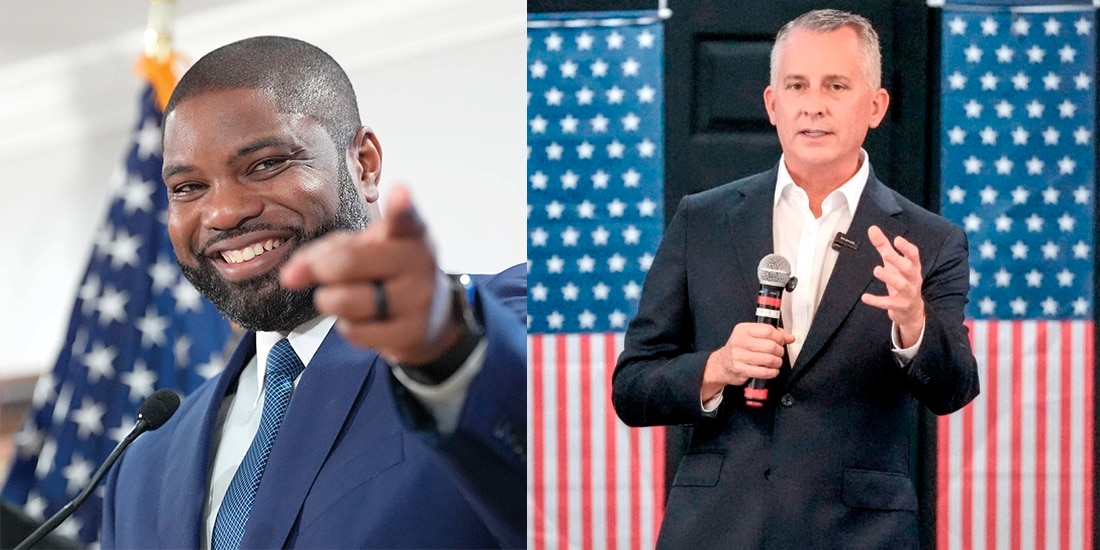 EL REPUBLICANO, Byron Donalds (izq.) y el demócrata, David Jolly (der.), ayer.