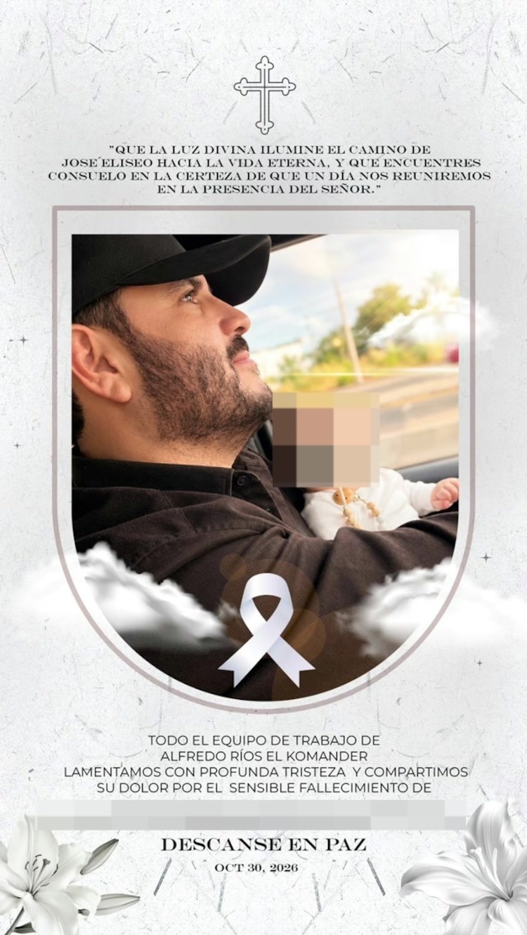 Lamentan la muerte del hijo de El Komander