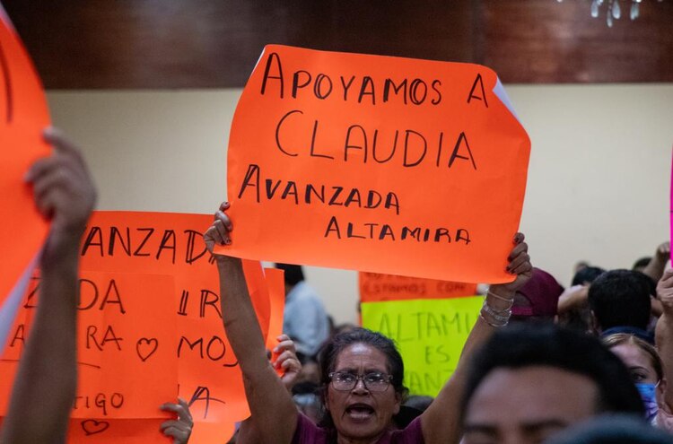 tamaulipecos que mostraron su amor y cariño hacia la jefa de gobierno con porras al grito de ¡Presidenta, Presidenta!