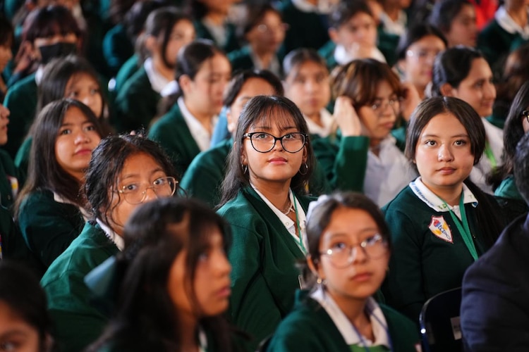 Estudiantes de Educación Básica, en una fotografía ilustrativa.