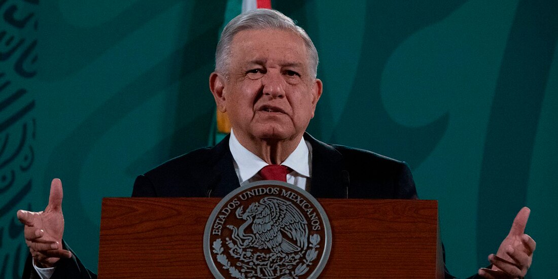 AMLO durante la conferencia matutina de este viernes 8 de octubre de 2021.