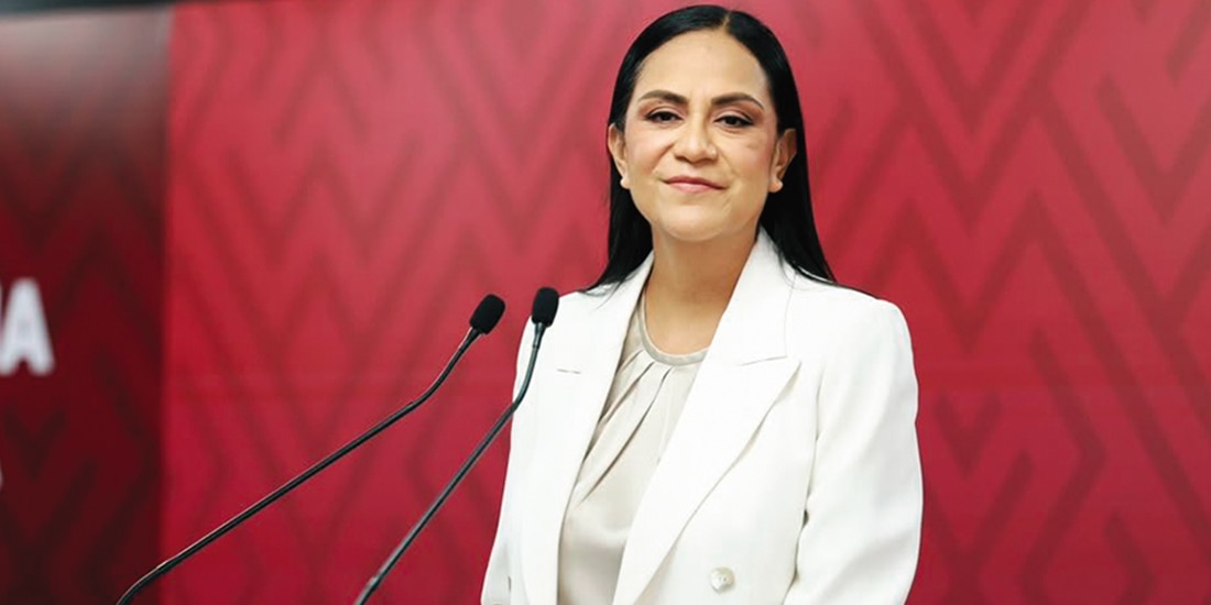 Ariadna Montiel, presidenta de Morena, al expresar su respaldo al Gobierno federal el 14 de julio, en conferencia.