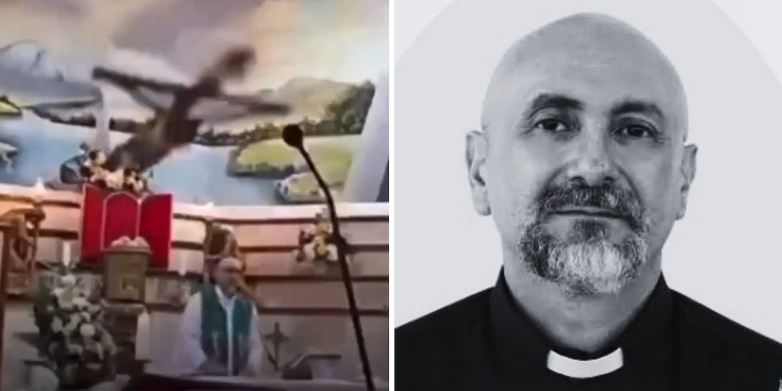 Sacerdote Patricio Sánchez murió cuando una enorme cruz cayó sobre su cabeza.