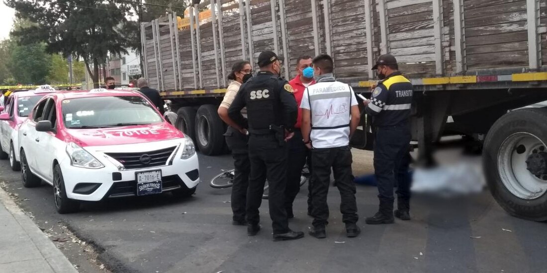 Este martes, un ciclista murió tras ser atropellada en la Calzada Ermita Iztapalapa en la zona de La Viga, en la alcaldía Iztapalapa..
