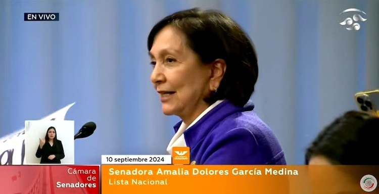 La senadora emecista Amalia García.