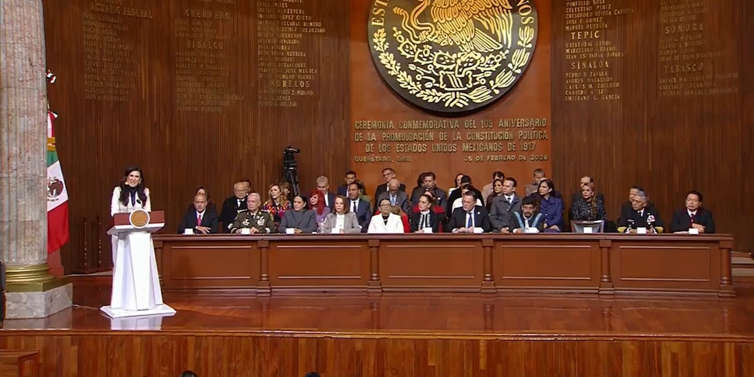 La diputada federal en el evento de este jueves en Querétaro.