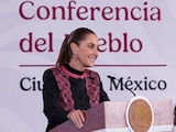 Claudia Sheinbaum en su conferencia de este miércoles.