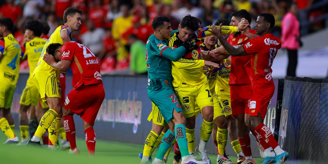 América vs Toluca protagonizaron tremenda campal.