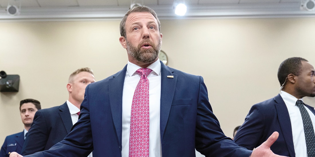Markwayne Mullin testifica ante el subcomité de Seguridad Nacional, ayer.