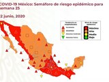 Semana 25 del semáforo de riesgo epidemiológico por estados