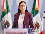 La dirigente nacional de Morena, Ariadna Montiel Reyes, en conferencia de prensa en imagen de archivo