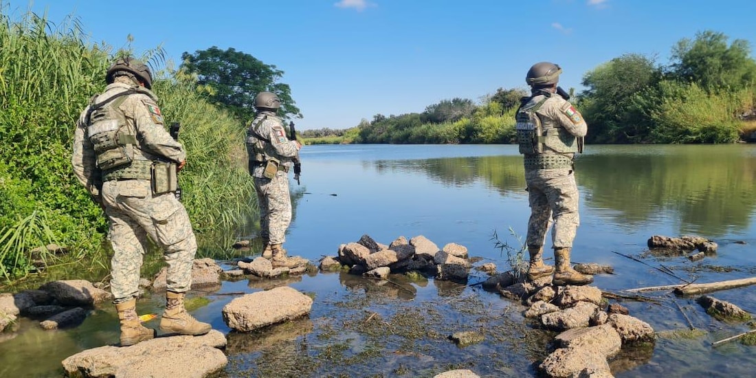 Secretaría de la Defensa Nacional y Guardia Nacional despliegan 500 efectivos en frontera de Tamaulipas.