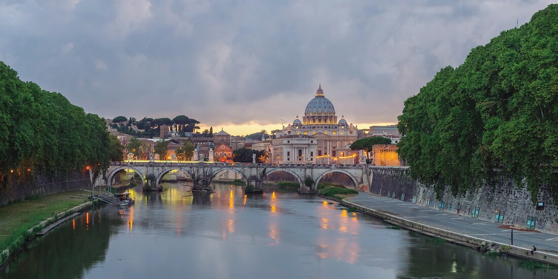 El Puente de Sant'Angelo en Roma.