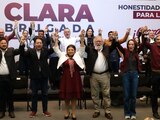Clara Brugada encabeza presentación de su equipo de precampaña.