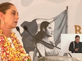 Claudia Sheinbaum, presidenta de México, en un evento en Oaxaca.