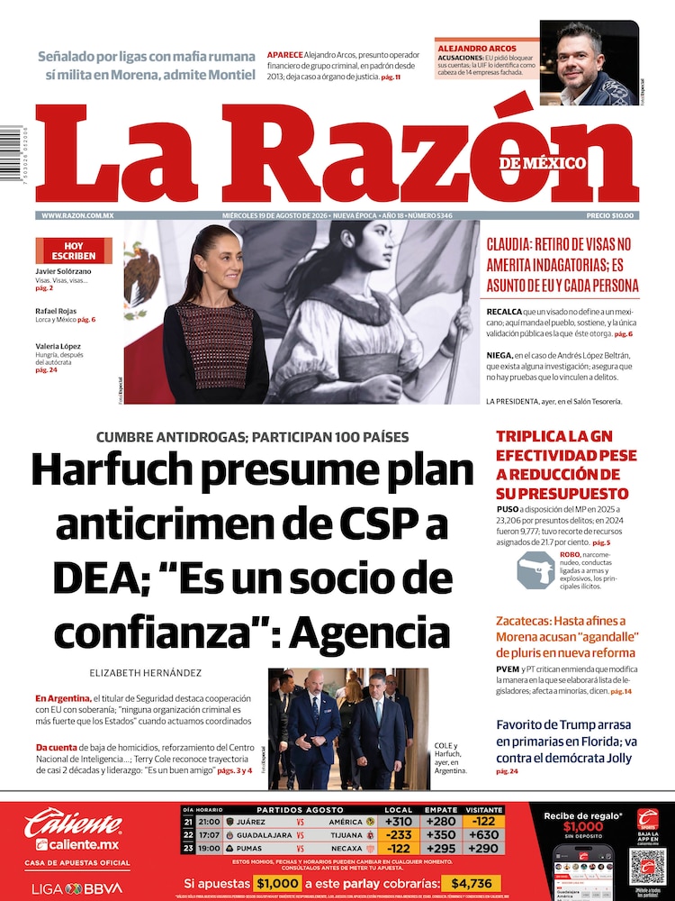 La Razón 19 de agosto 2026