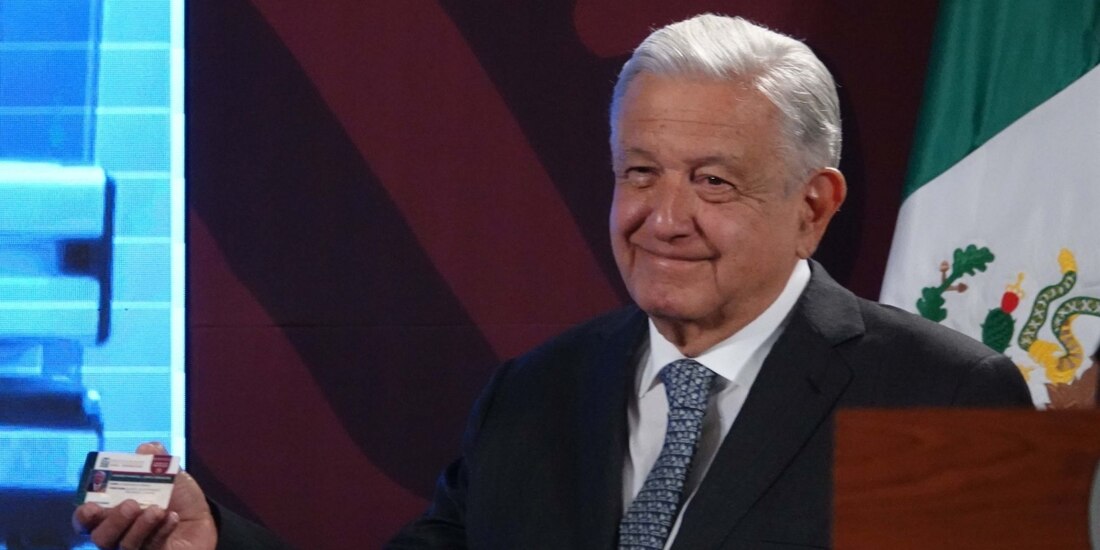 El Presidente Andrés Manuel López Obrador, durante su conferencia matutina.
