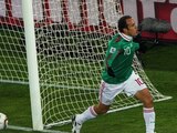 Cuauhtémoc Blanco festeja el gol que anotó con la Selección Mexicana en el Mundial de Sudáfrica 2010.