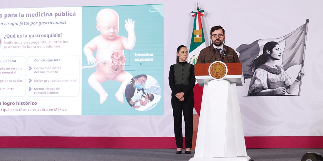 CLAUDIA SHEINBAUM y Alejandro Svarch, en la presentación de la inversión, ayer.
