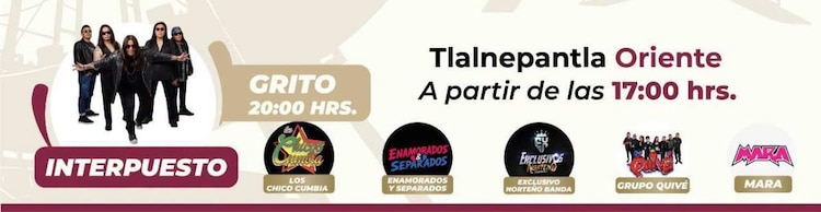 El Oriente Tlalnepantla vivirá una jornada de fiesta continua a partir de las tres de la tarde.