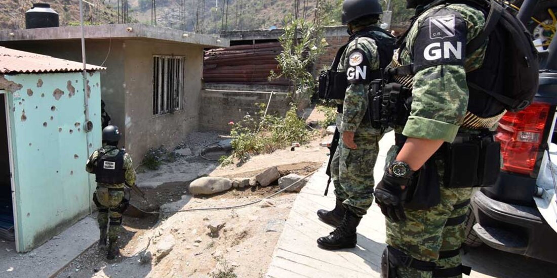 Trabajos de elementos de la Guardia Nacional el año pasado..