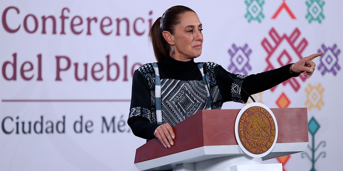 Claudia Sheinbaum Pardo, presidenta de México, en conferencia de prensa