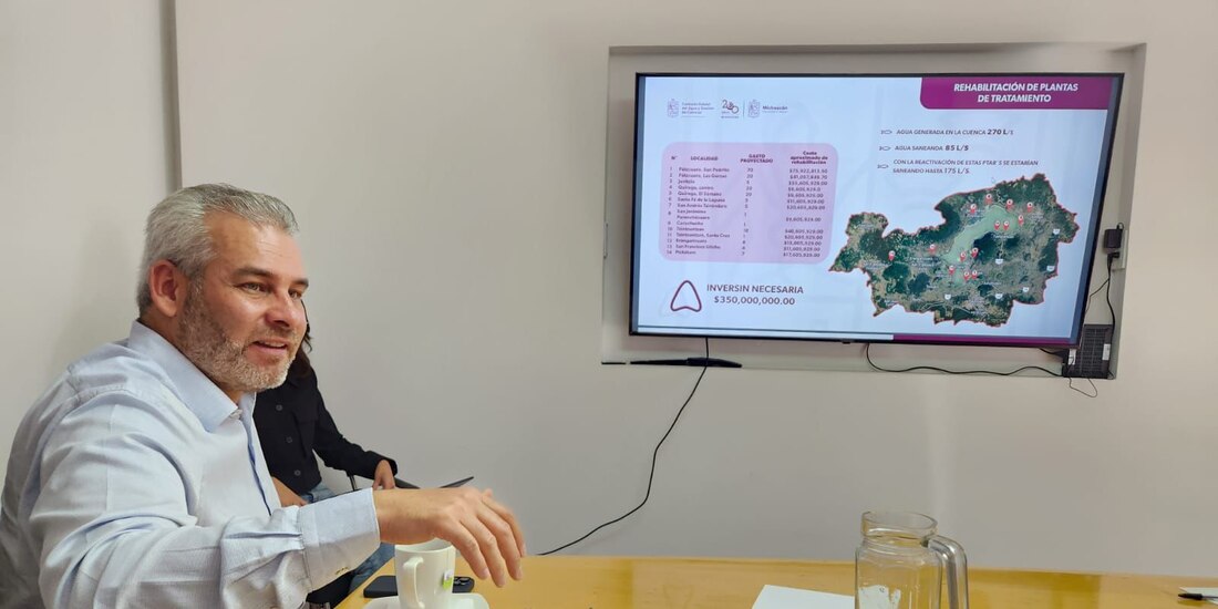 El gobernador Alfredo Ramírez Bedolla y Conagua promueven el desarrollo ambiental y turístico en torno al Lago de Pátzcuaro.