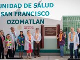 Evelyn Salgado inaugura la Unidad de Salud IMSS-Bienestar de Ozomatlán, en Huitzuco.