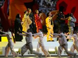 Artistas durante la ceremonia de clausura de la Copa del Mundo Qatar 2022.