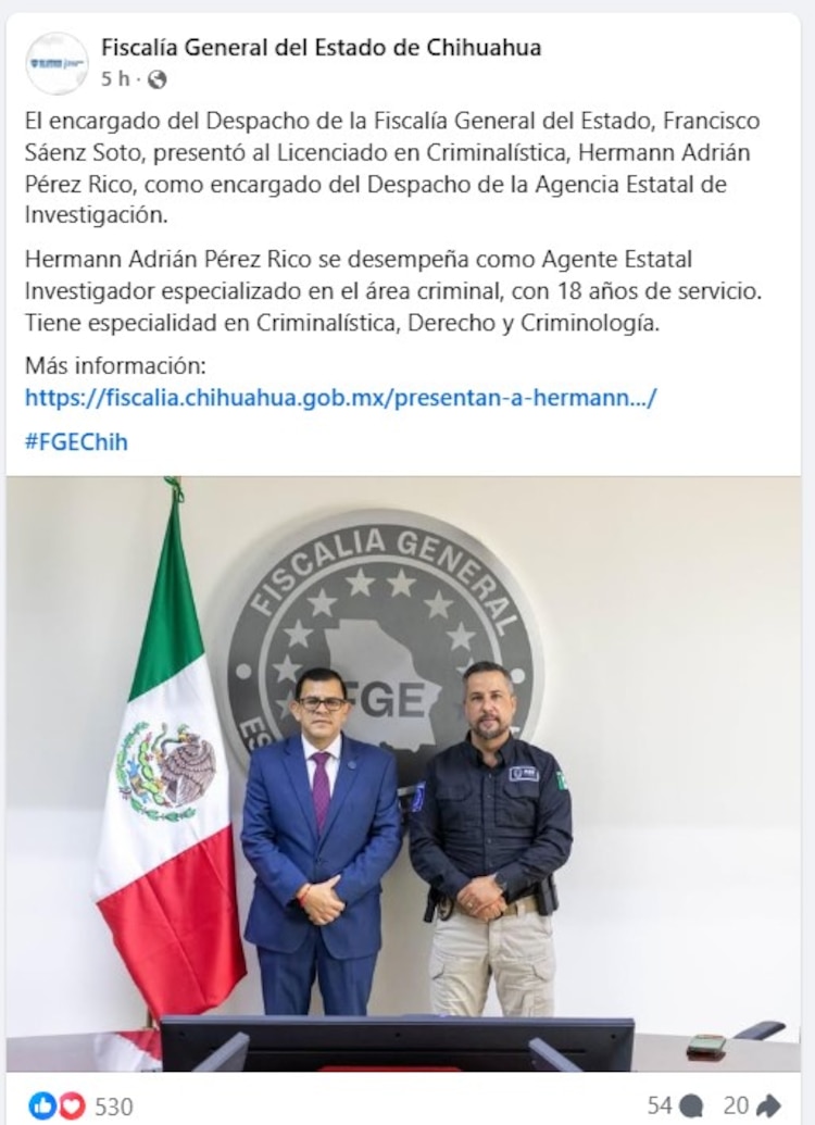 Comunicado del gobierno de Chihuahua.