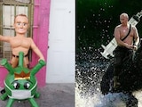 Piñata de Vladimir Putin y su vacuna