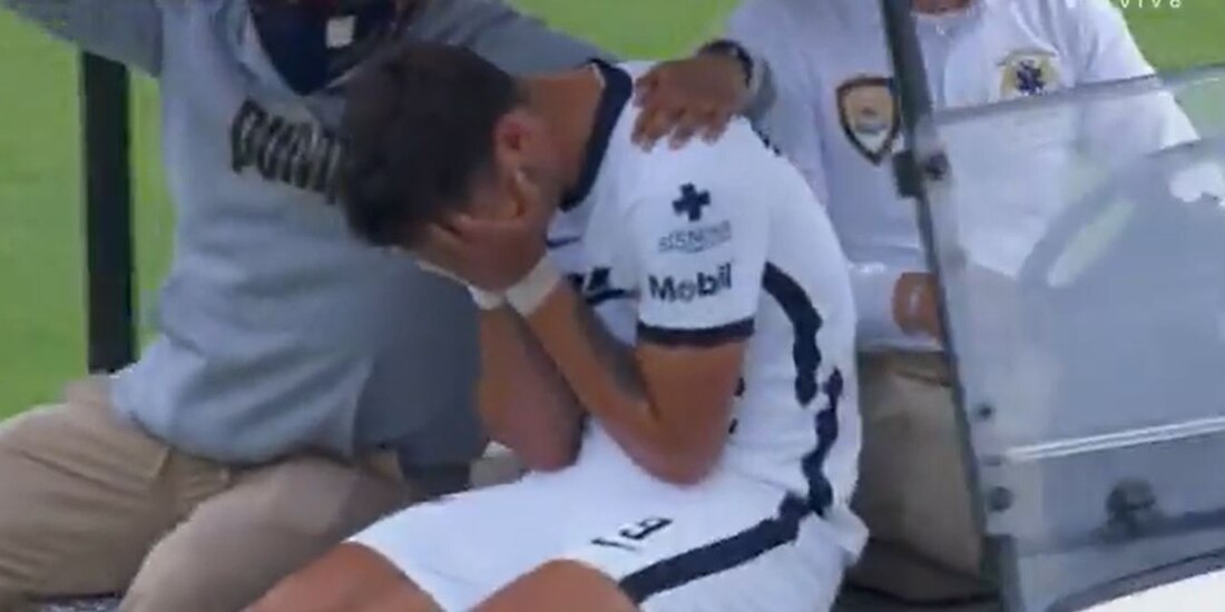 Juan Ignacio Dinenno abandonó el duelo tras una terrible lesión