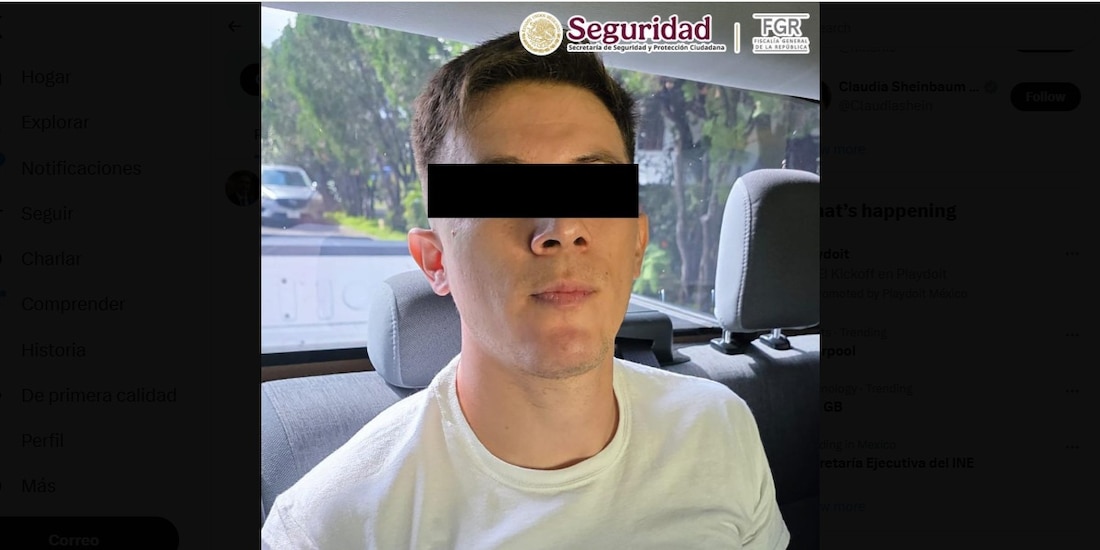 El detenido por las autoridades federales.