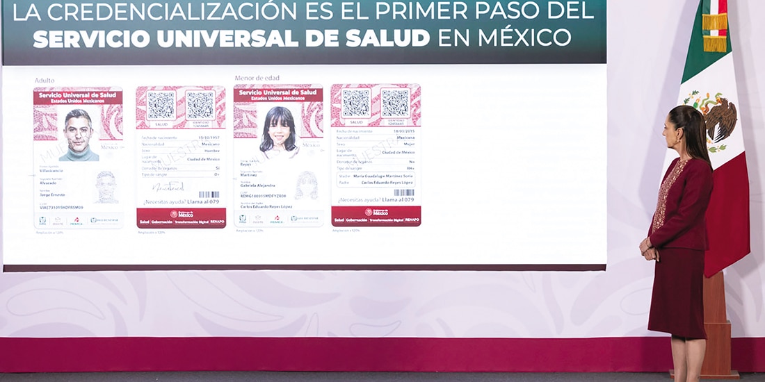 LA PRESIDENTA, ayer, en su conferencia en Palacio Nacional.