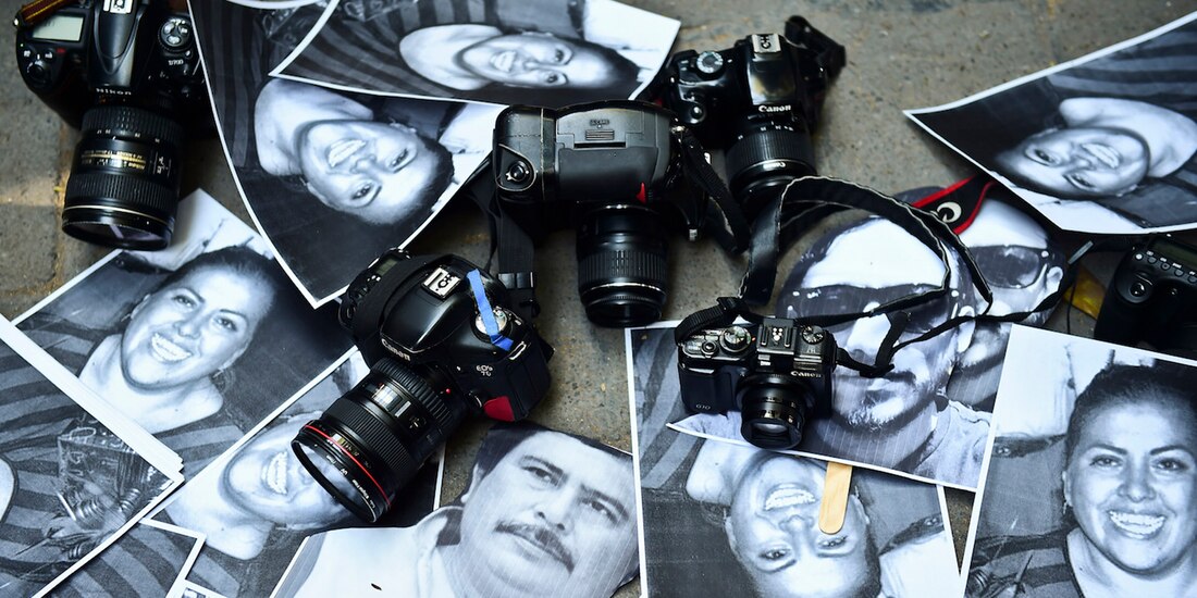 Manifestaciones por los crímenes contra periodistas.