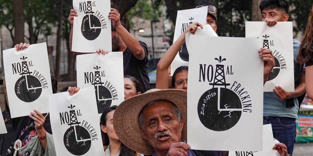 Protesta contra el fracking en CDMX