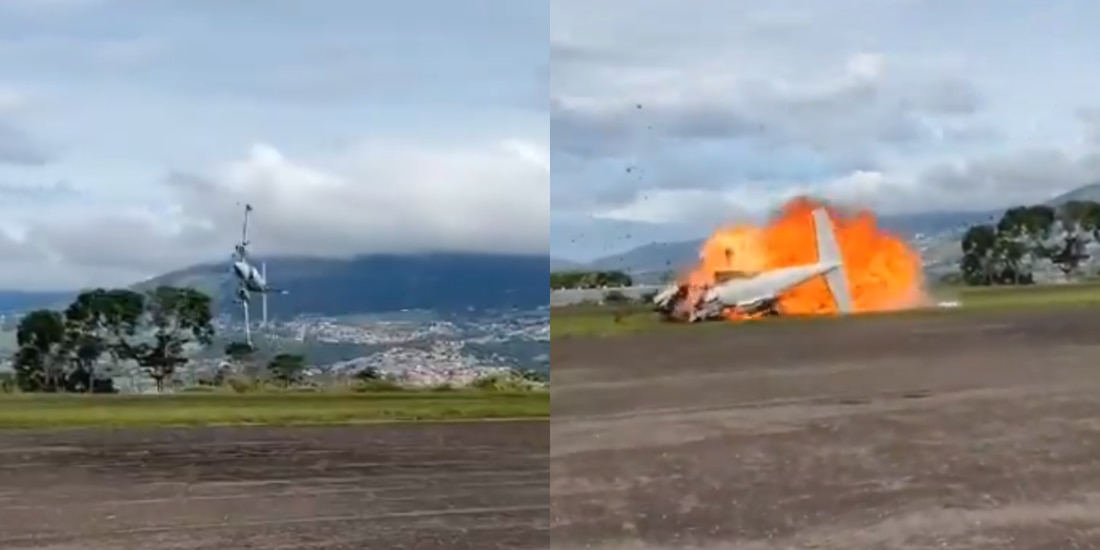 Avioneta se desploma y explota en Venezuela