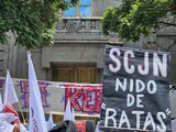Protesta en la Siprema Corte de Justicia de la Nación.