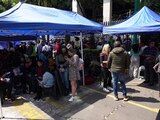 Trabajadores del PJF permanecieron en plantón, ayer, en la sede Prisma.