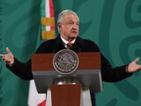 AMLO en Palacio Nacional este lunes 8 de noviembre.