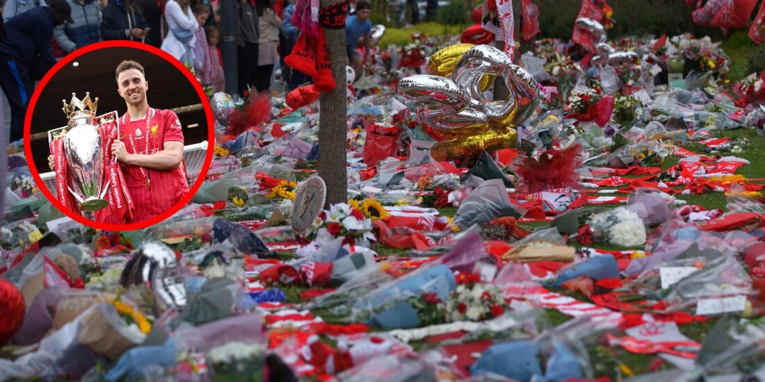 Fans del Liverpool recuerdan a Diogo Jota