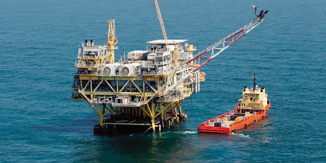 Una plataforma petrolífera en el golfo de México, en una foto de archivo.