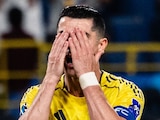 Cristiano Ronaldo se lamenta durante el partido.