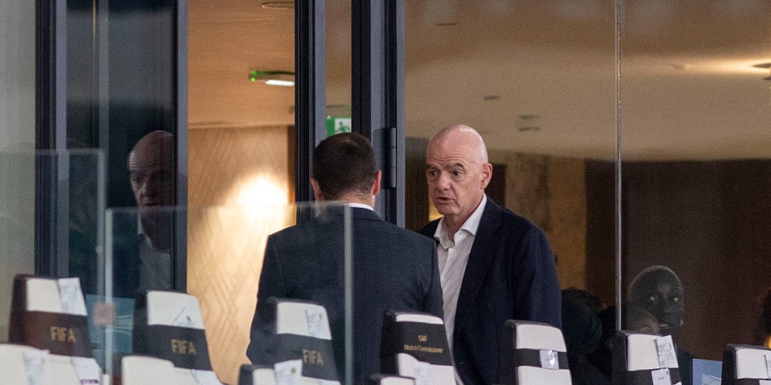 Gianni Infantino, presidente de la FIFA, visita Marruecos.