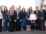 SHEINBAUM, ayer con empresarios en Palacio Nacional